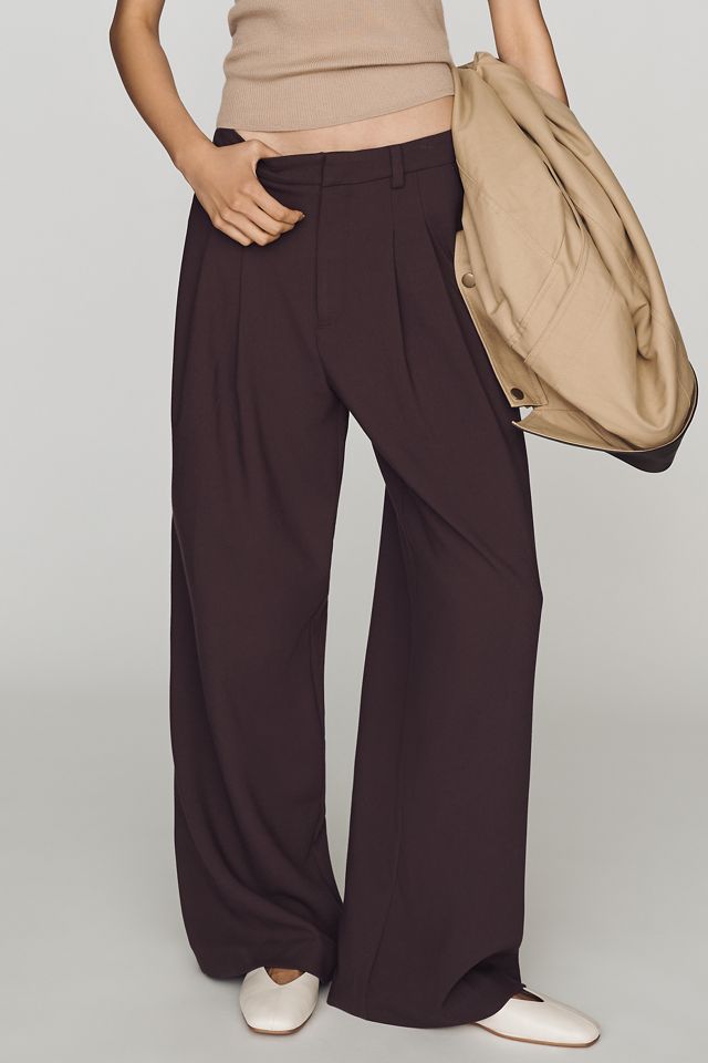 Pantalon large plissé Avery par Maeve #1