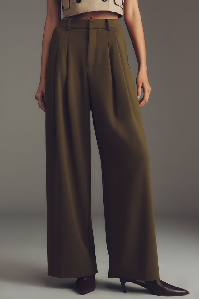 The Avery Wide-Leg Pleated Trousers by Maeve #1