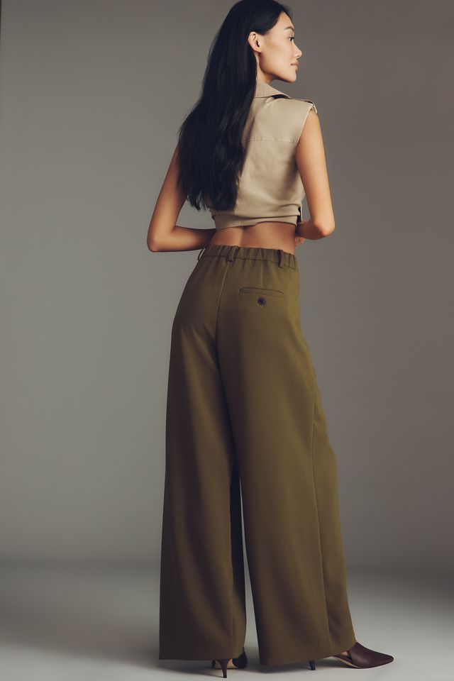 The Avery Wide-Leg Pleated Trousers by Maeve #2