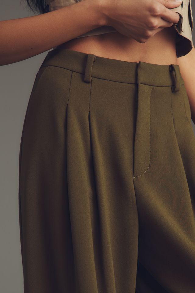 The Avery Wide-Leg Pleated Trousers by Maeve #3