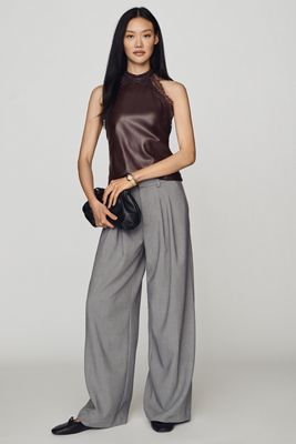 Avery Wide-Leg Pleated Trousers by Maeve