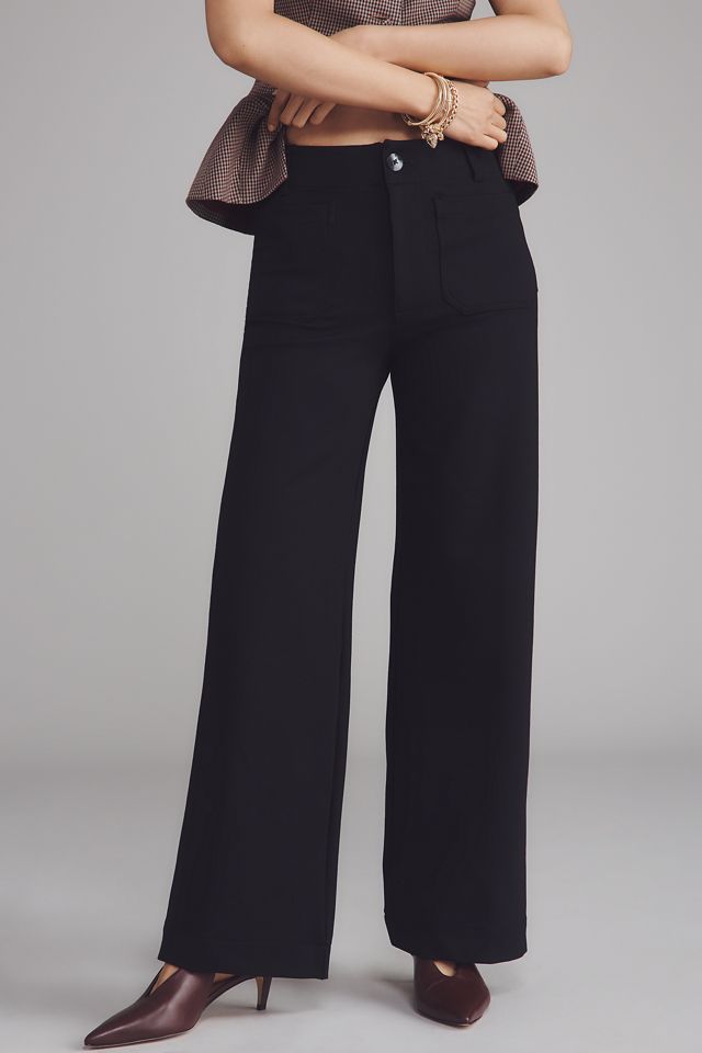 The Colette Ponte Full-Length Wide-Leg Pants by Maeve #1