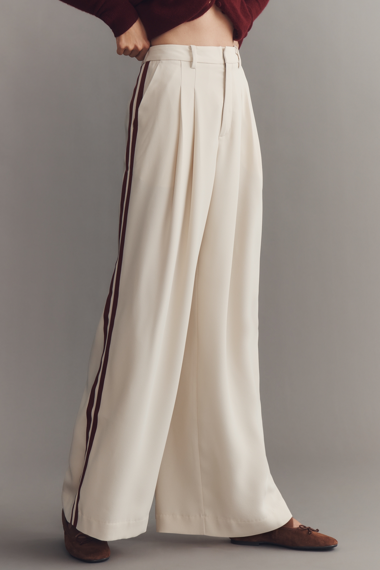 The Avery Pleated Track Trousers by Maeve