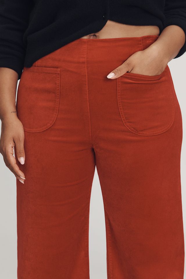 The Colette Crop Velvet Ruffle-Hem Pants by Maeve #6