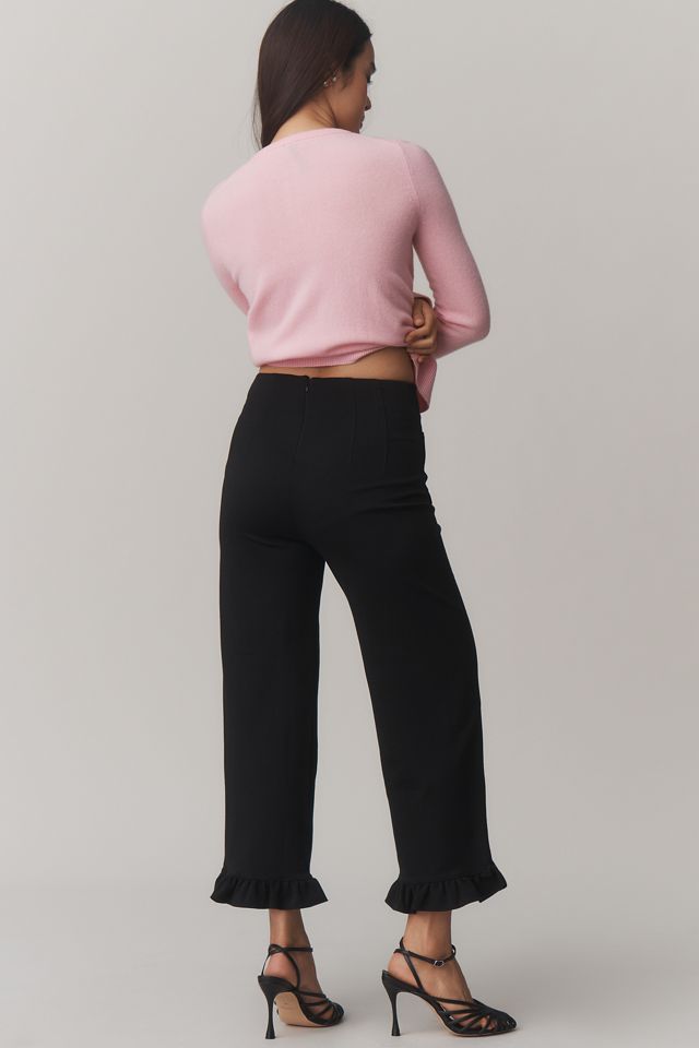 The Colette Ruffle-Hem Knit Wide-Leg Pants by Maeve #2