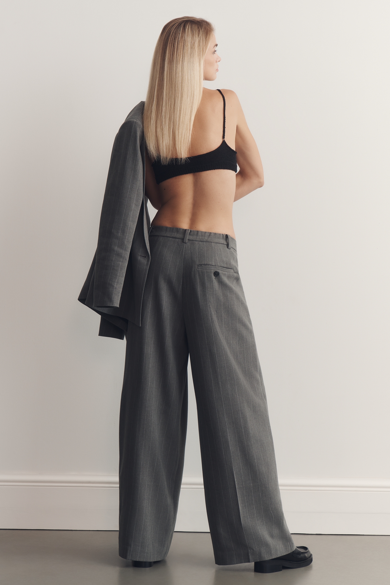 The Avery Striped Pleated Trousers by Maeve