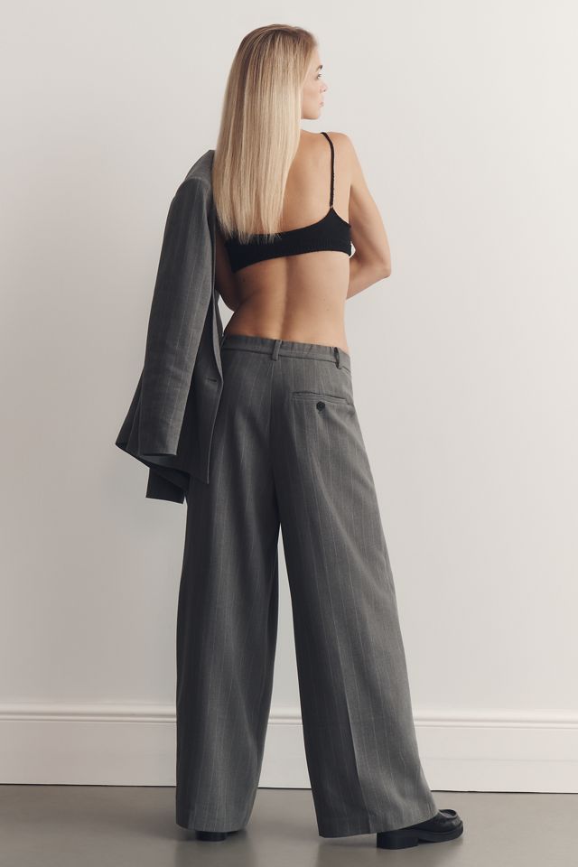 The Avery Striped Pleated Trousers by Maeve #2