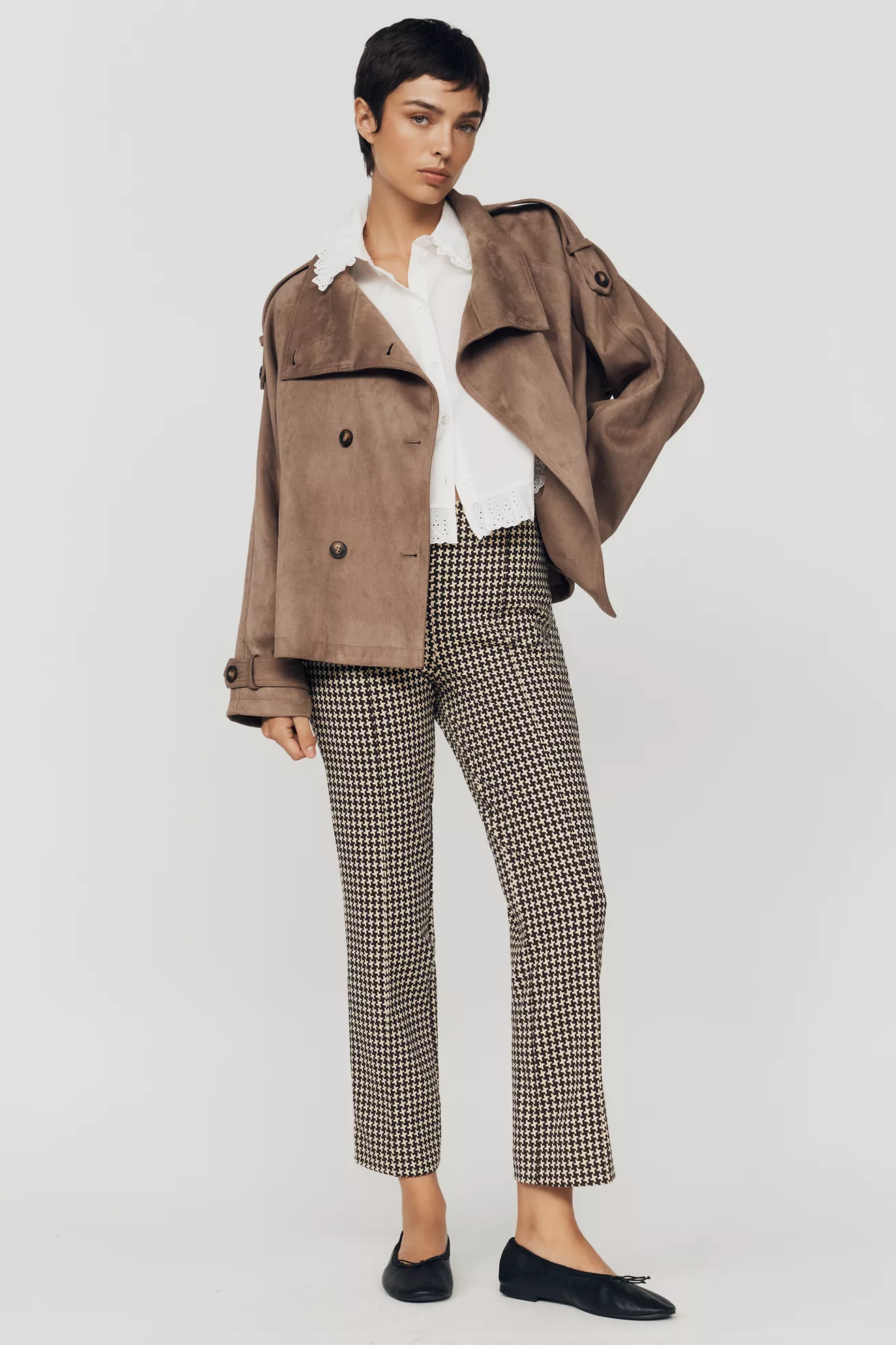 Poppy Printed Kick-Flare Pull-On Pants by Maeve