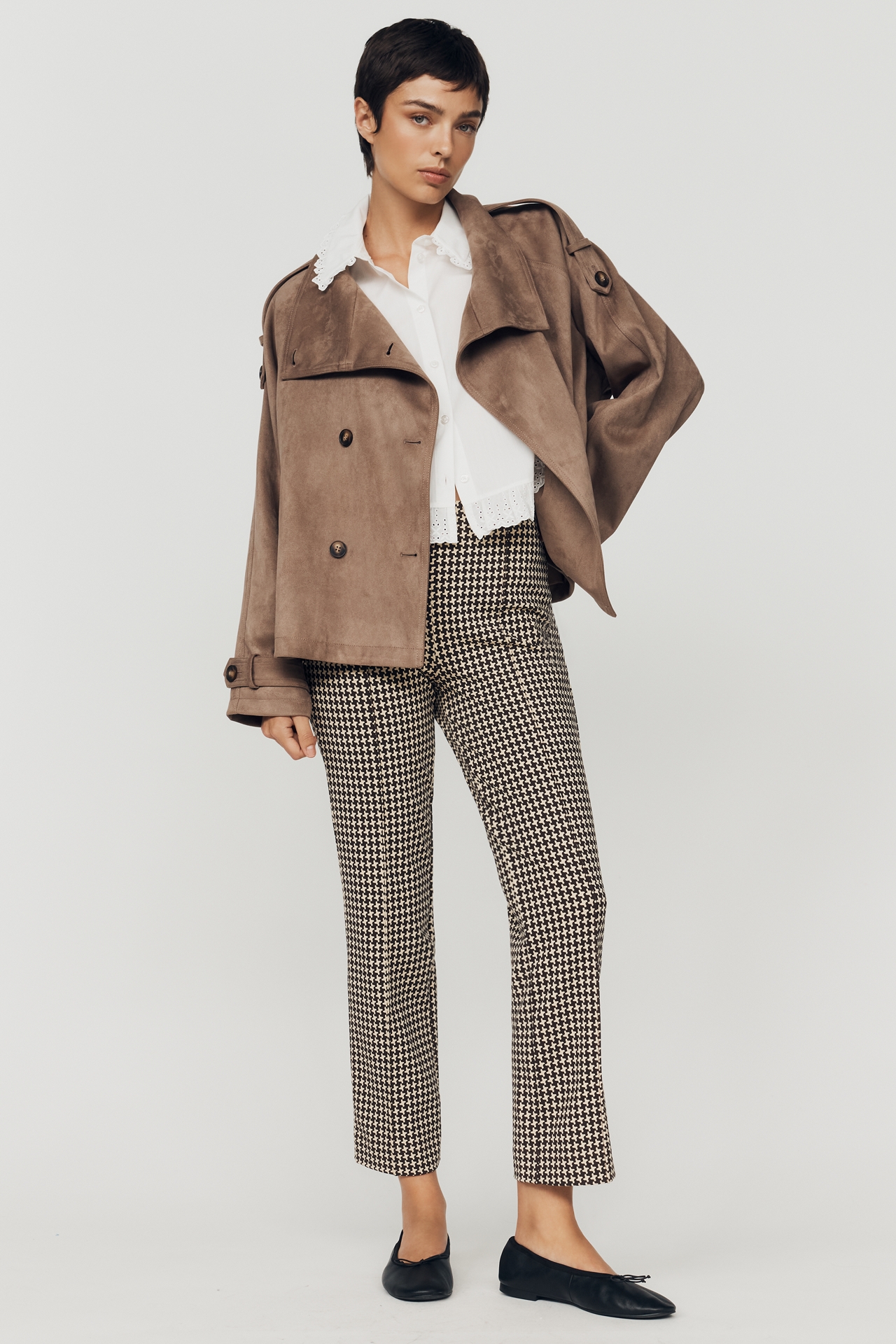 Poppy Printed Kick-Flare Pull-On Pants by Maeve