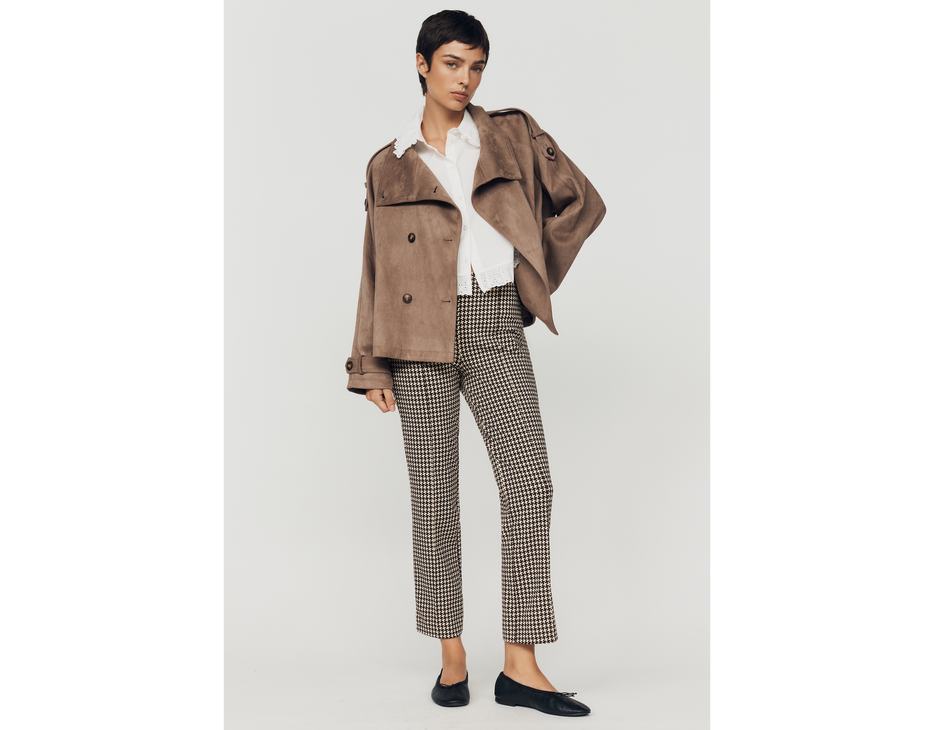 Poppy Printed Kick-Flare Pull-On Pants by Maeve