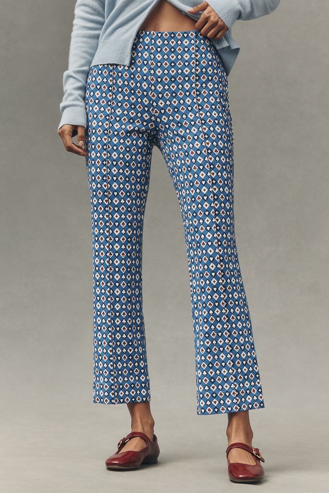The Poppy Printed Kick-Flare Pull-On Pants by Maeve #3