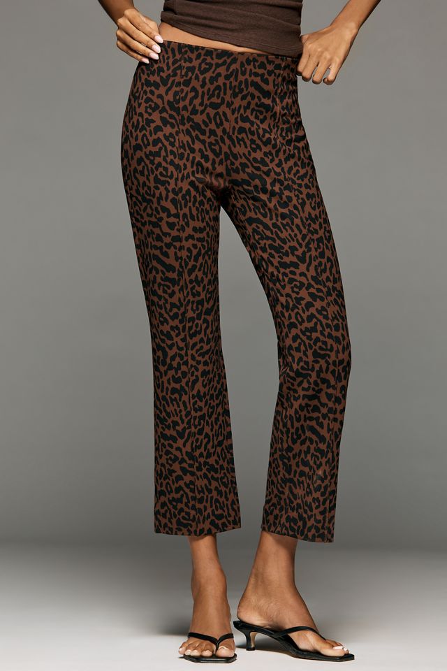 Poppy Printed Kick-Flare Pull-On Pants by Maeve #1