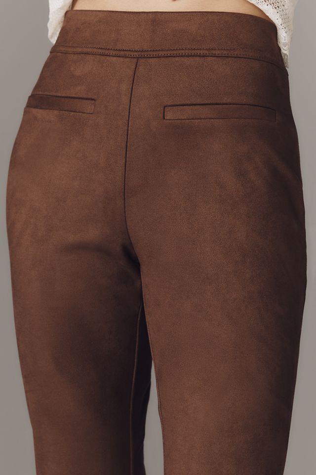 By Anthropologie Faux-Suede Flare Pants #2