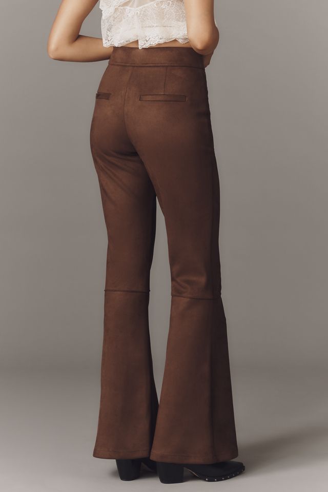 By Anthropologie Faux-Suede Flare Pants #3