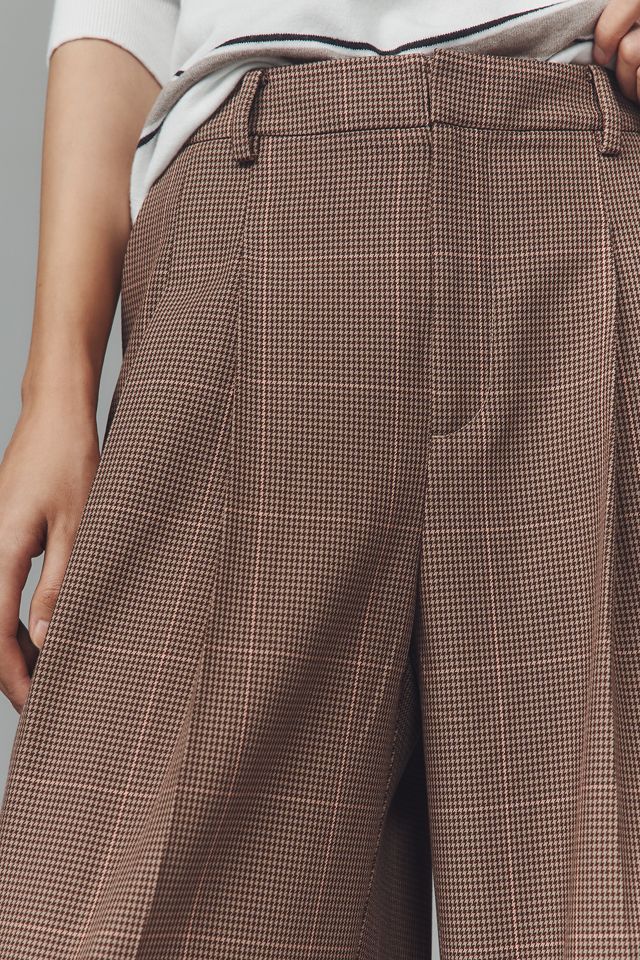 The Avery Plaid Wide-Leg Trousers by Maeve #1