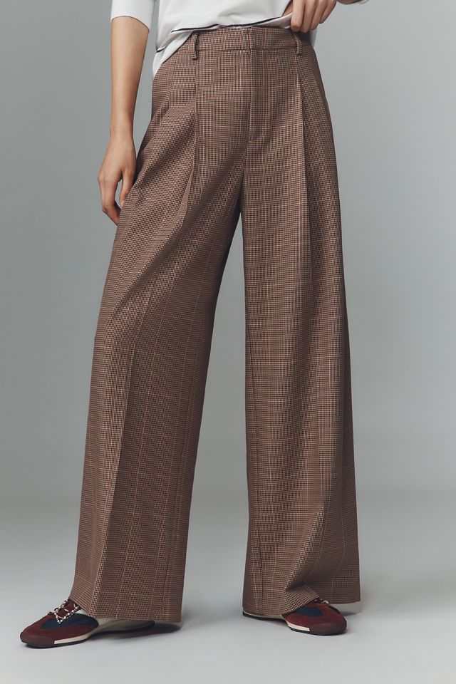The Avery Plaid Wide-Leg Trousers by Maeve #2