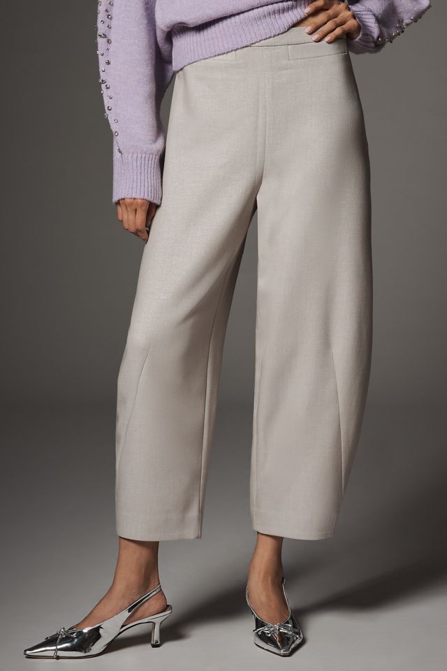 Maeve Sparkle Crop Barrel Trousers #1