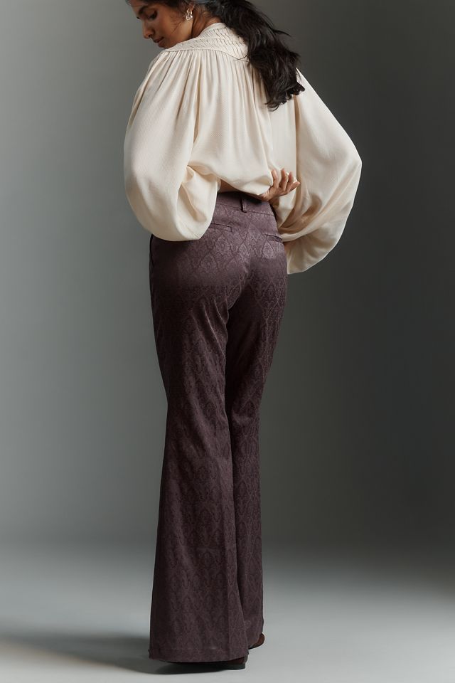 By Anthropologie Whimsical Brocade Flare Pants #3