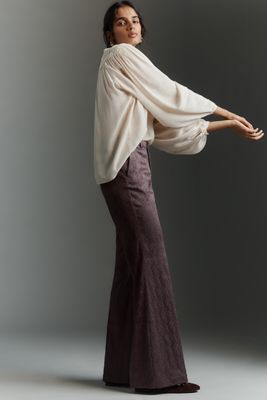By Anthropologie Whimsical Brocade Flare Pants