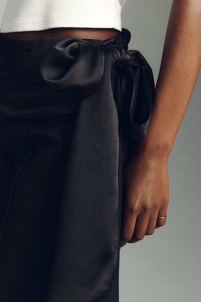 By Anthropologie Tuxe Schmal Geschnittene Hose mit Gürtel und Schleife #3