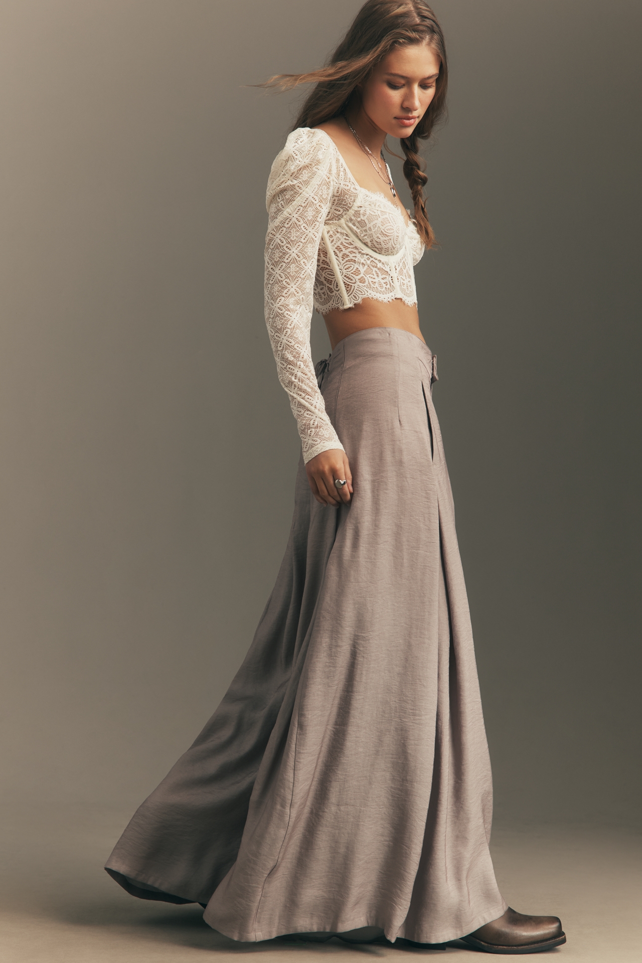 Pilcro Skirty Wide-Leg Trousers