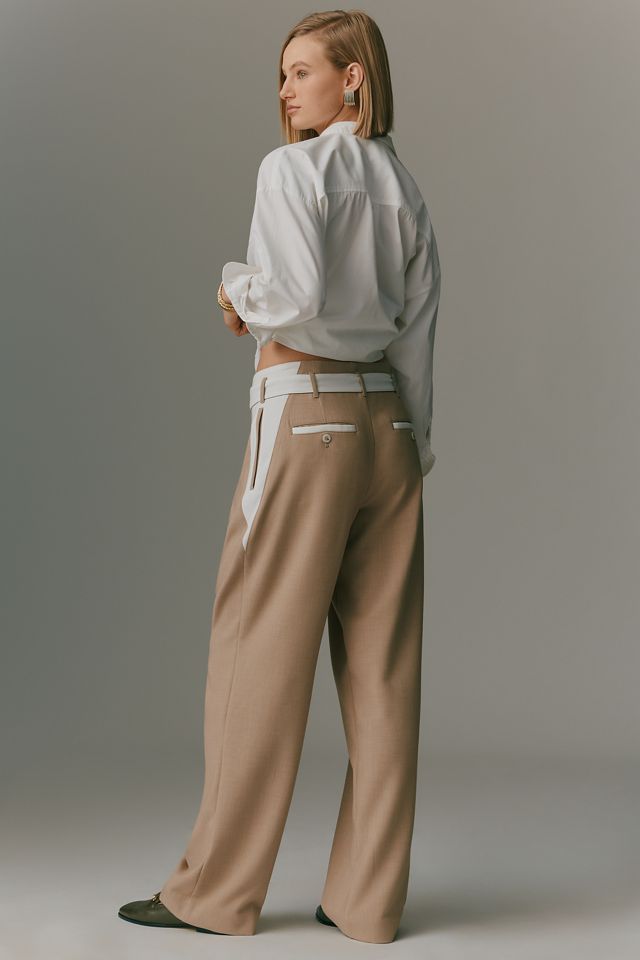 Maeve Tapered High-Rise Belt Trousers #1