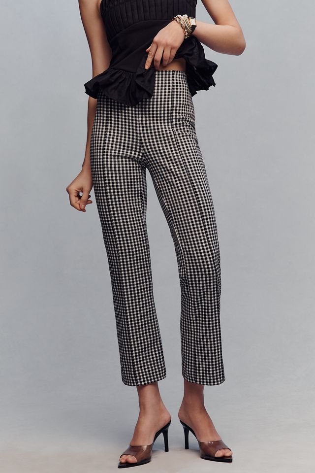 The Poppy Gingham Kick-Flare Pull-On Pants by Maeve | Anthropologie