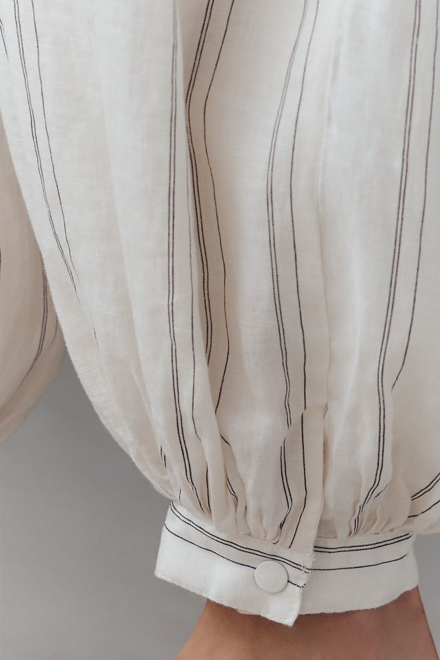 By Anthropologie Modern Genie Linen Balloon Trousers #2