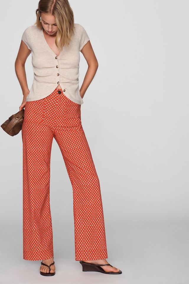 Maeve Colette High-Rise Wide-Leg Full-Length Pants #2