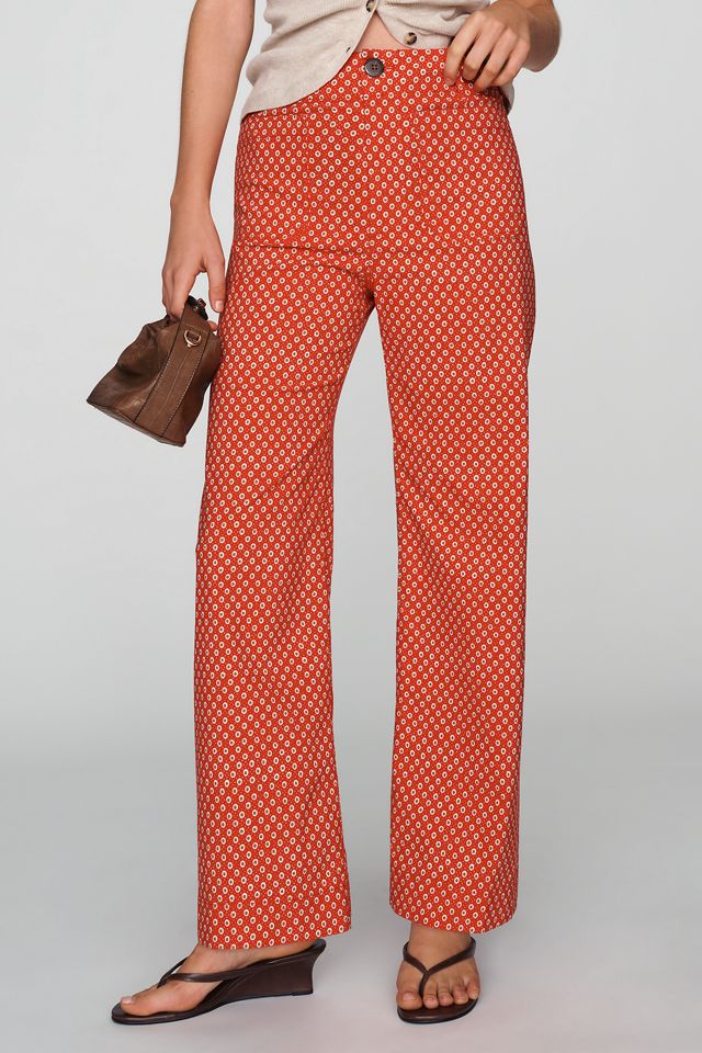 Maeve Colette High-Rise Wide-Leg Full-Length Pants #3