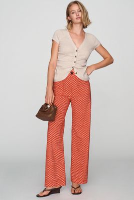 Maeve Colette High-Rise Wide-Leg Full-Length Pants
