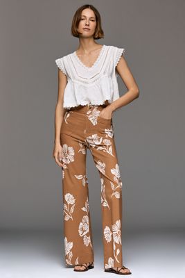 Maeve Colette Full Length High Rise Wide Leg Pants