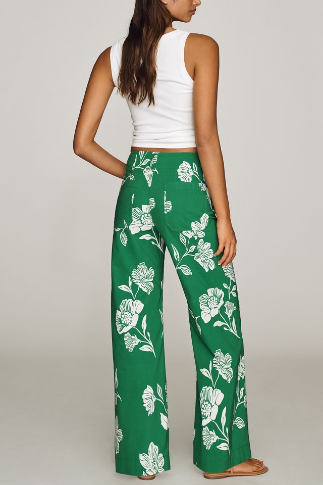 Maeve Colette High-Rise Wide-Leg Full-Length Pants #3