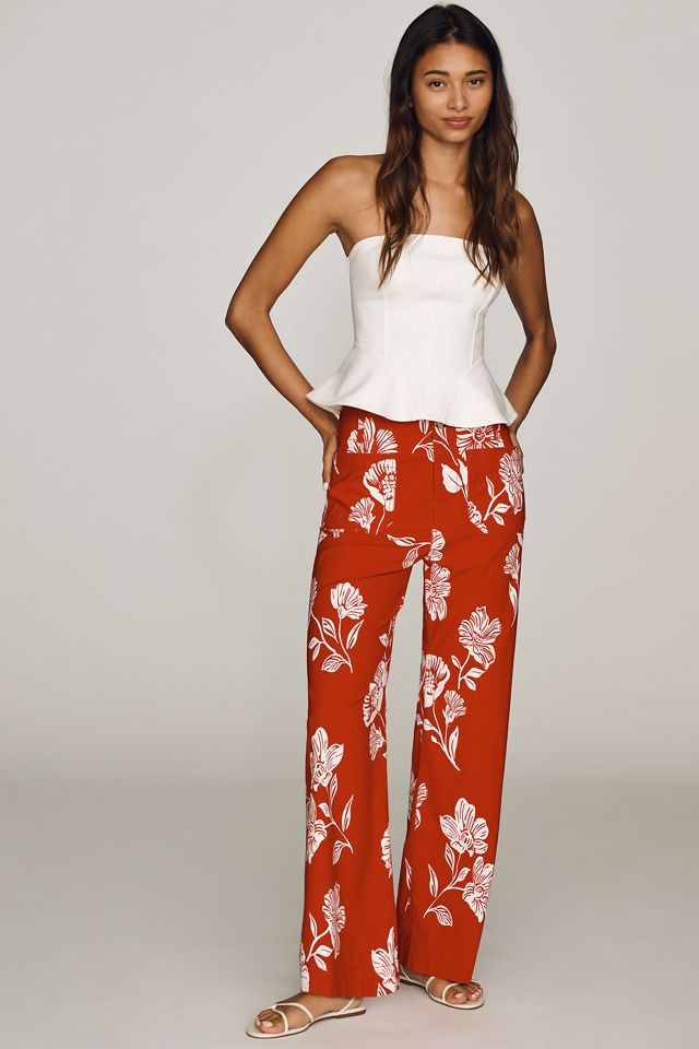 Maeve Colette High-Rise Wide-Leg Full-Length Pants #1