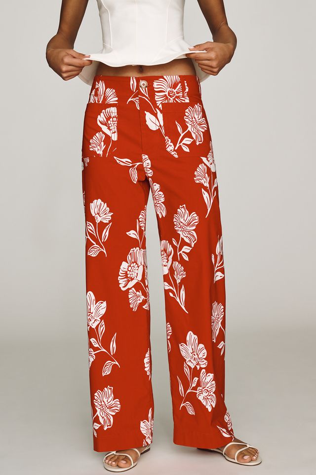 Maeve Colette High-Rise Wide-Leg Full-Length Pants #2