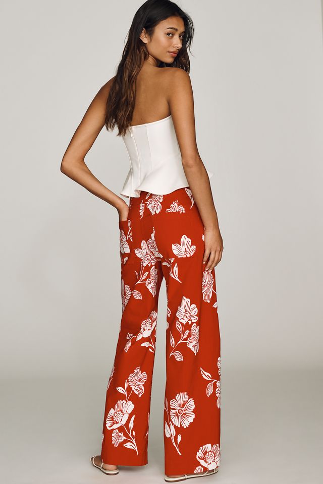 Maeve Colette High-Rise Wide-Leg Full-Length Pants #3