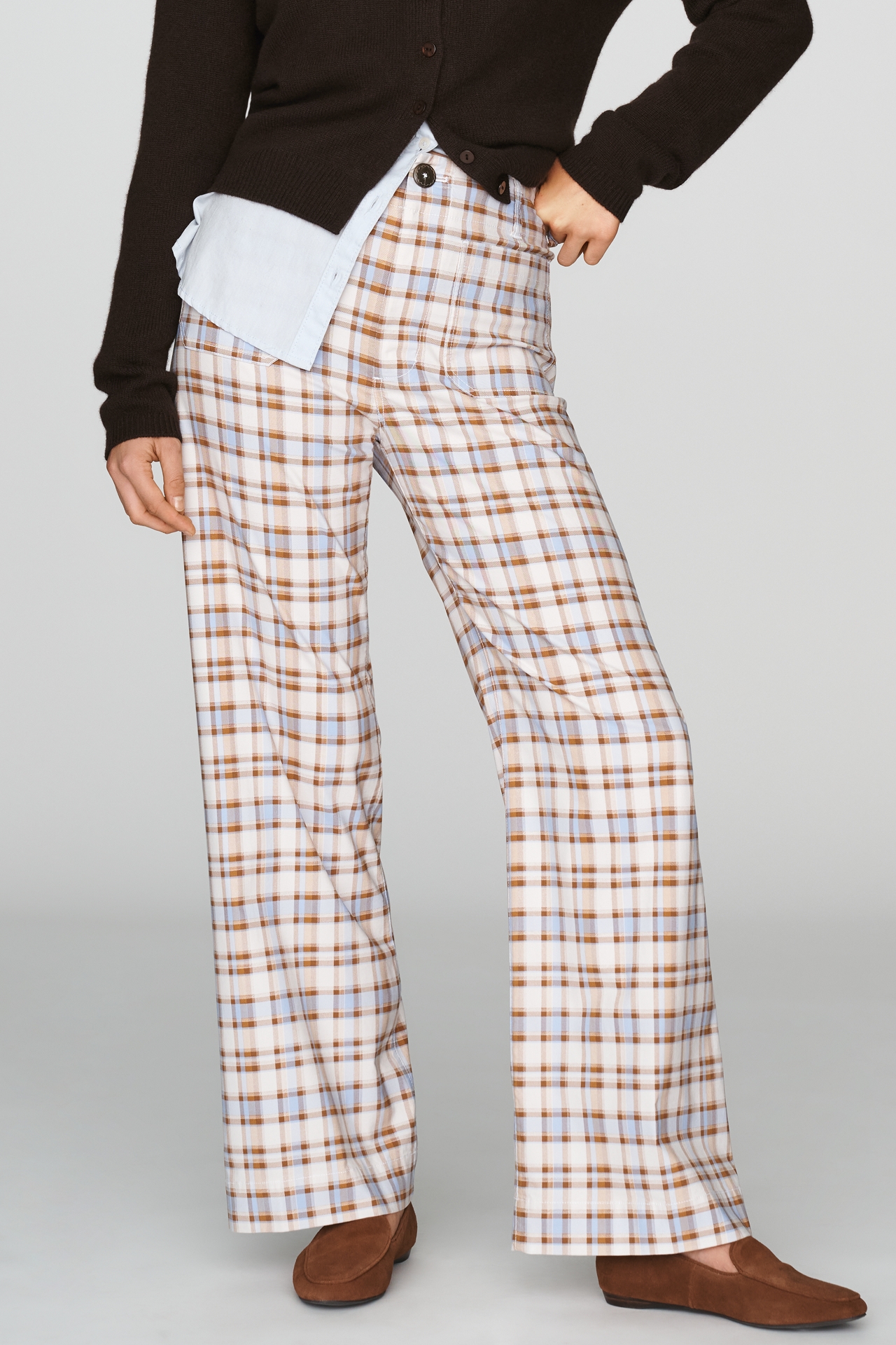 Maeve Colette High-Rise Wide-Leg Full-Length Pants
