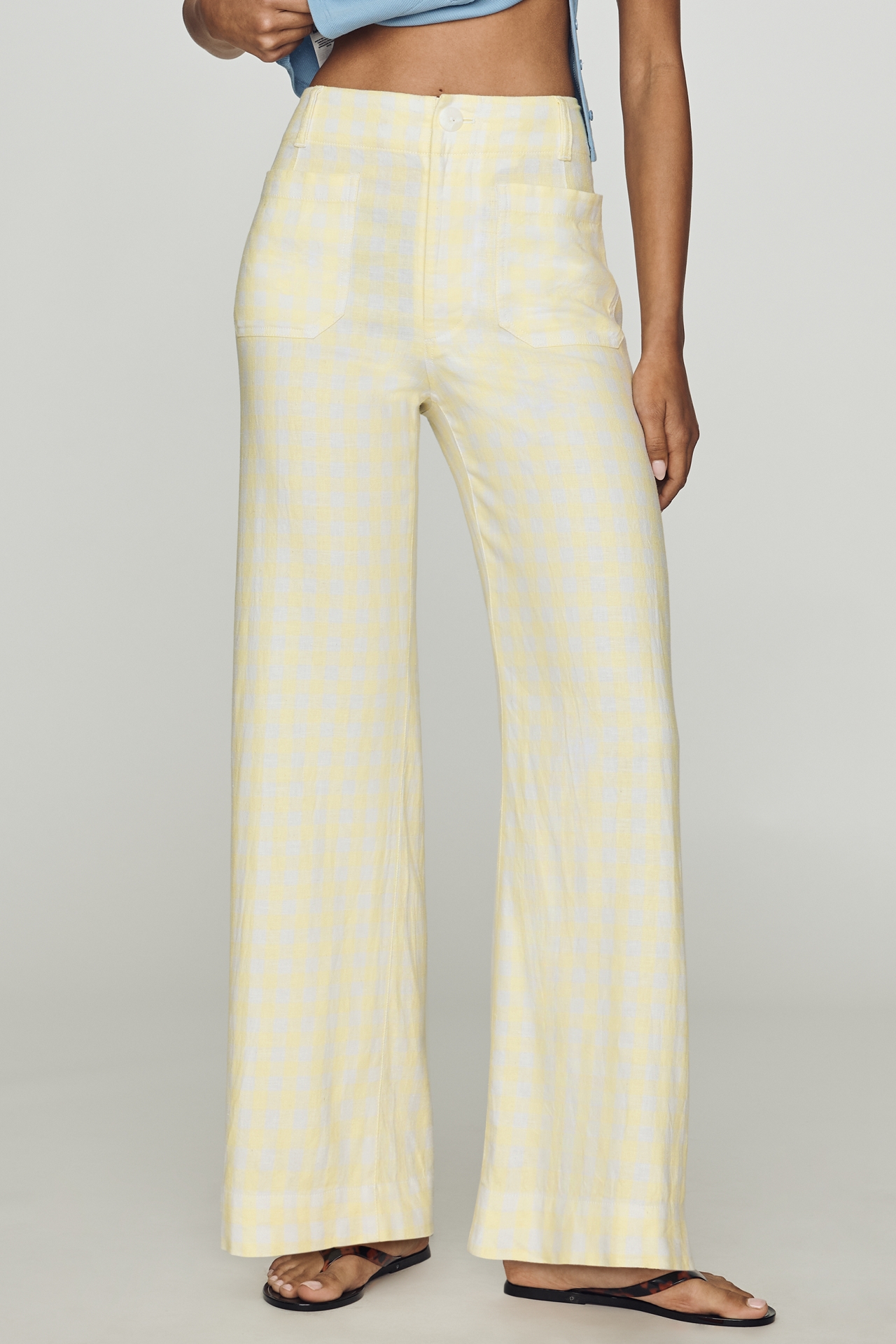 Colette European Linen Stretch Wide Leg Pants by Maeve