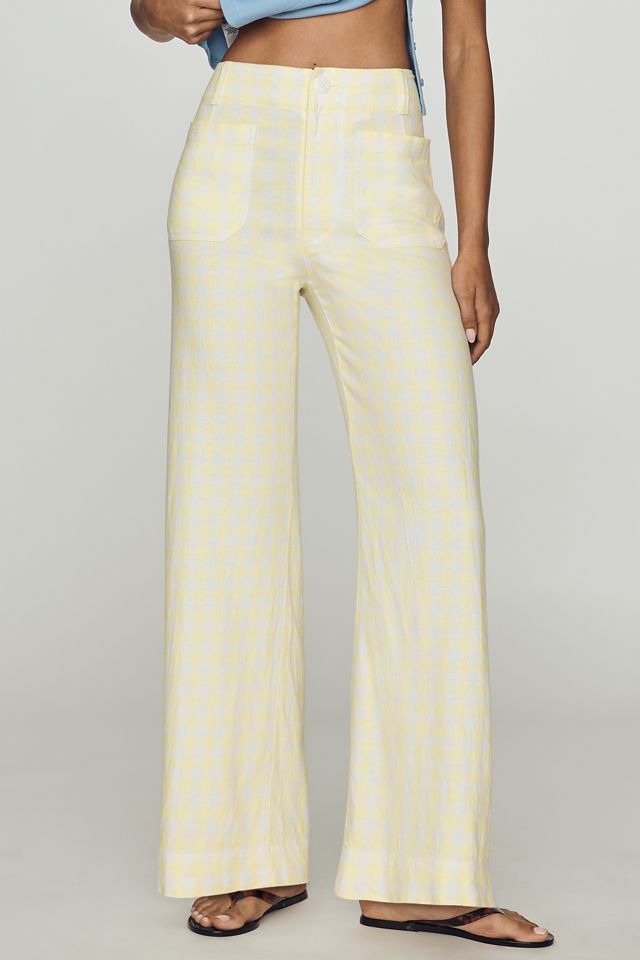 Pantalon Large Extensible en Mélange de Lin Colette par Maeve #1