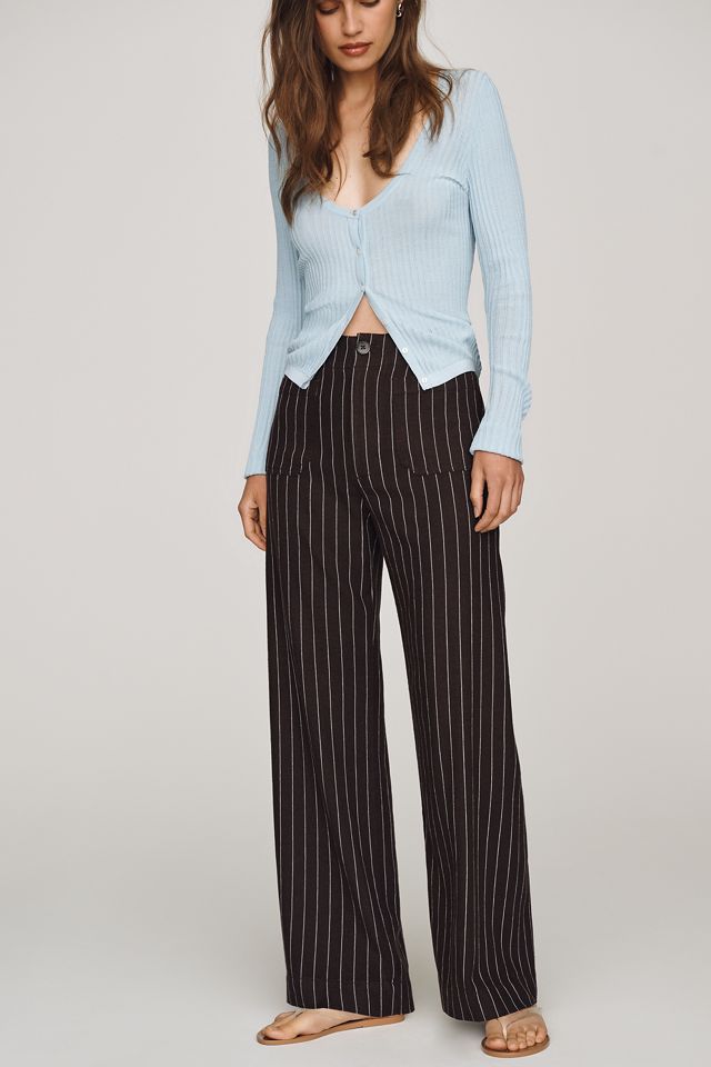 Colette European Linen Stretch High-Rise Wide-Leg Pants #1