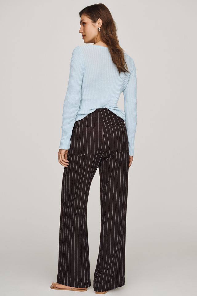 Colette European Linen Stretch High-Rise Wide-Leg Pants #3