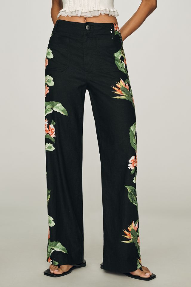Colette European Linen Stretch High-Rise Wide-Leg Pants #2