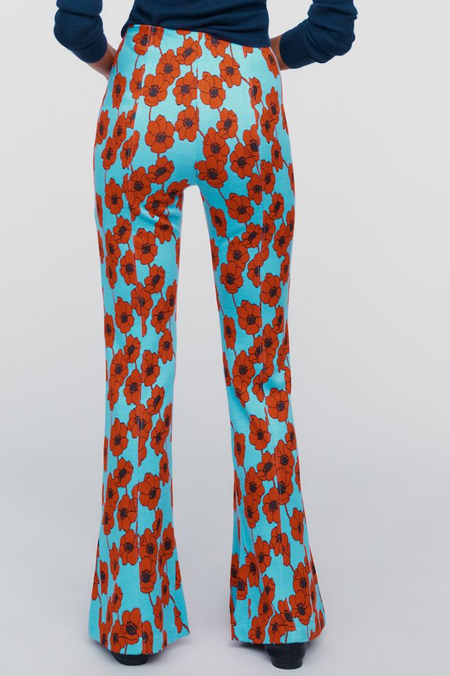 Maeve Poppy Jacquard Kick Flare Pull On Pants #3