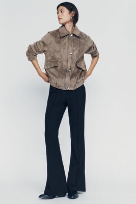 Maeve Poppy Kick-Flare Pull-On Pants
