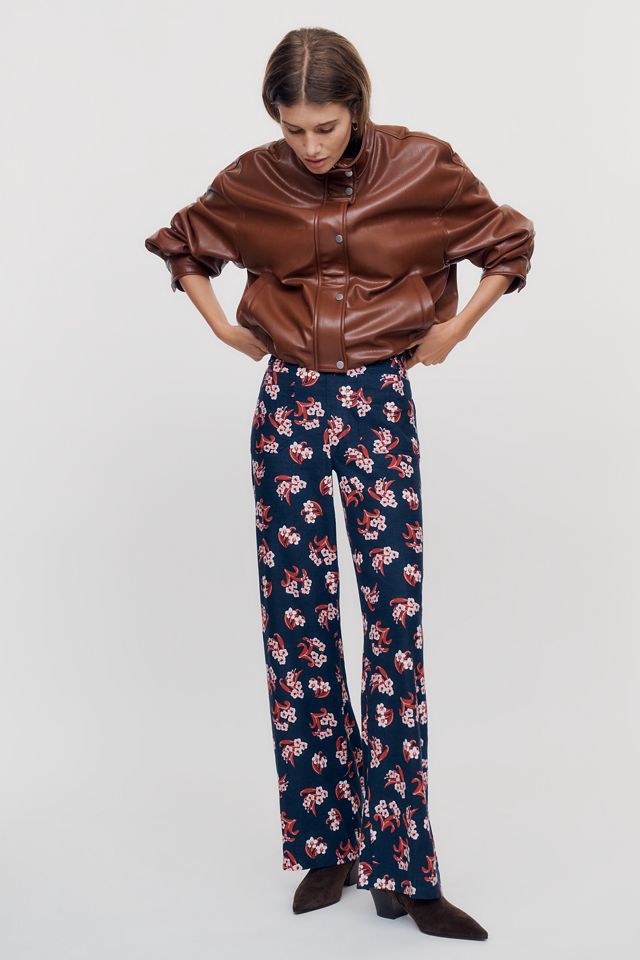 Maeve Colette Full-Length Printed Wide-Leg Pants #3