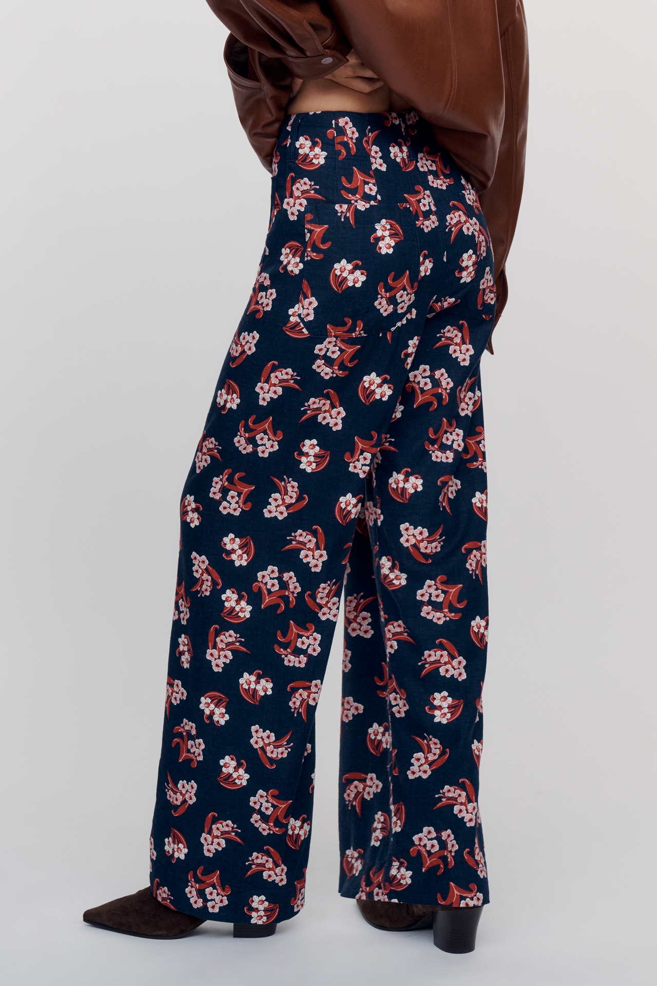 Maeve Colette Full-Length Printed Wide-Leg Pants