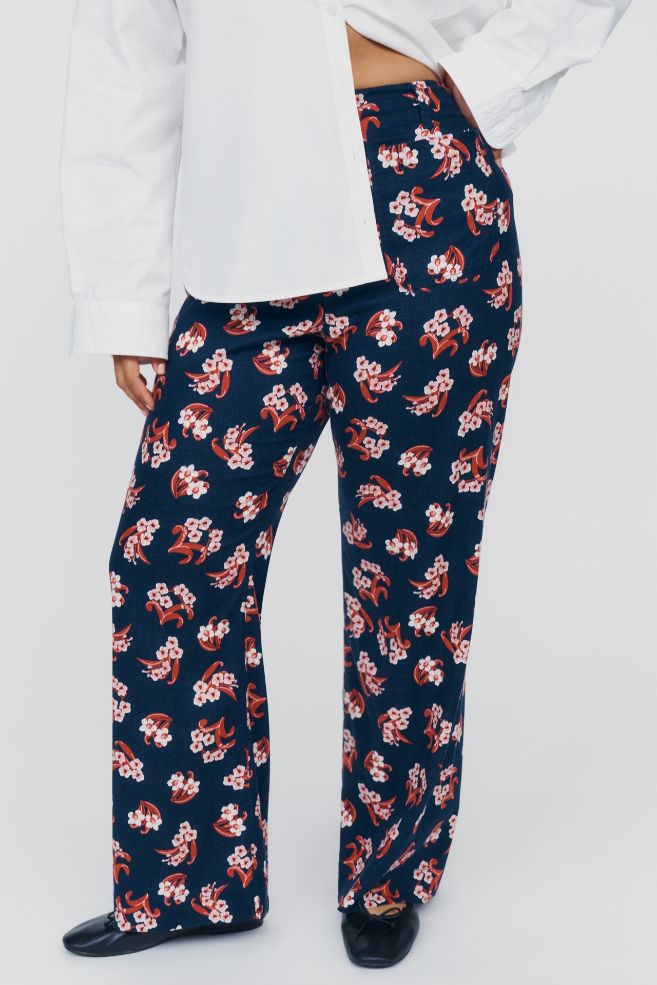 Maeve Colette Full-Length Printed Wide-Leg Pants