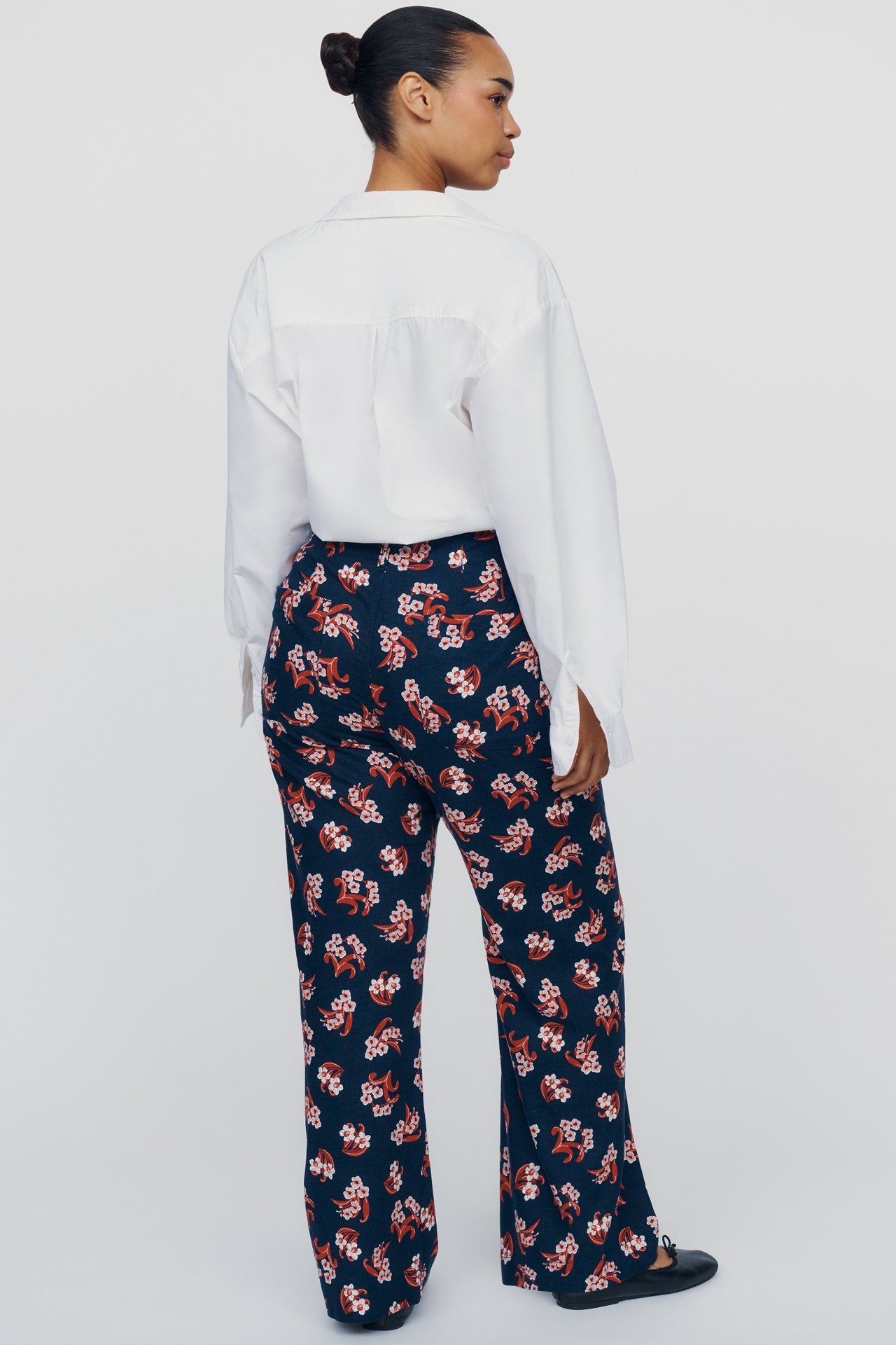 Maeve Colette Full-Length Printed Wide-Leg Pants