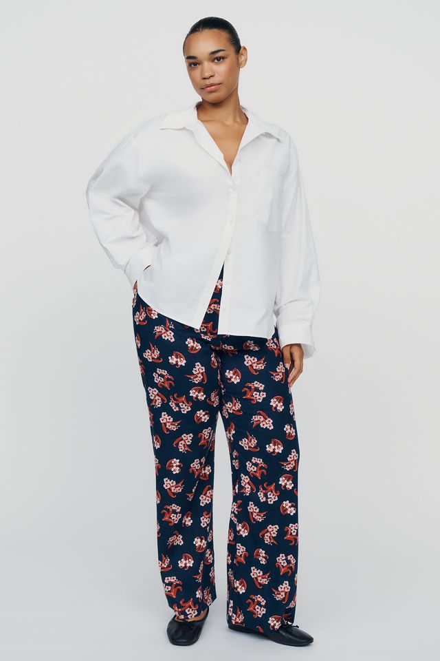 Maeve Colette Full-Length Printed Wide-Leg Pants #5
