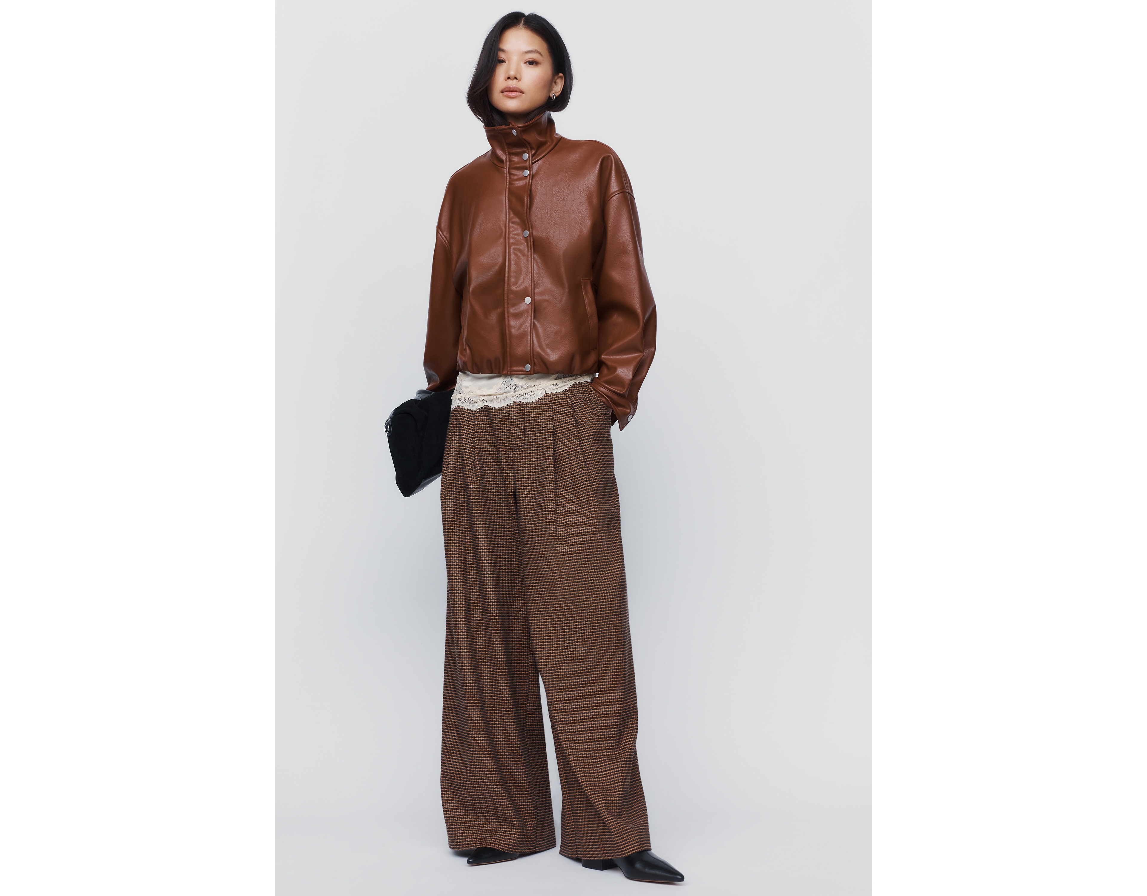 Maeve Avery Wide Leg Pleated Trousers